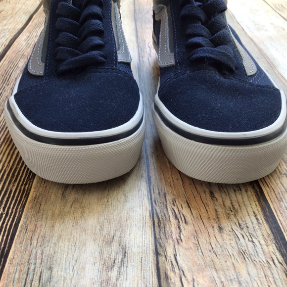 NEW Vans Navy/Gray Old Skool Suede Shoe - Picture 4 of 7